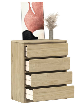 Ladekast SAUDA 76,5x39x91 cm massief grenenhout eikenkleurig