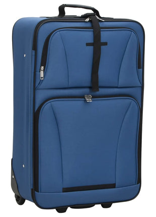 5-delige Kofferset stof blauw