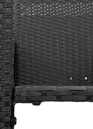 Tuinbarkrukken 2 st poly rattan zwart