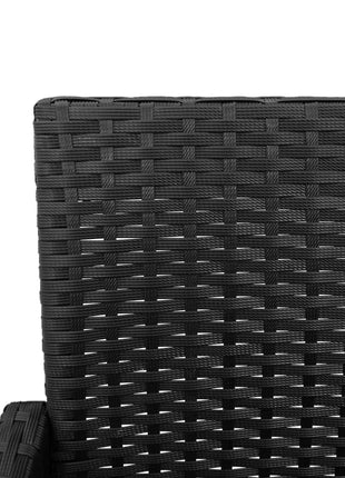 Tuinbarkrukken 2 st poly rattan zwart