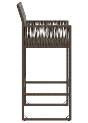 Tuinbarkrukken 2 st poly rattan bruin