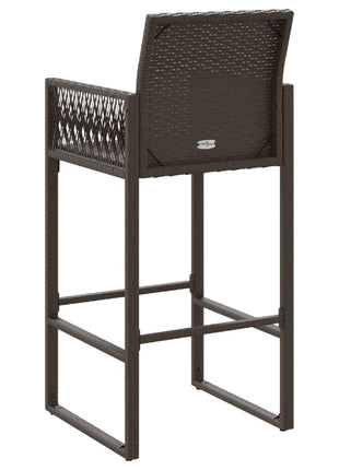 Tuinbarkrukken 2 st poly rattan bruin