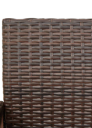 Tuinbarkrukken 2 st poly rattan bruin