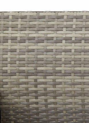 Tuinbarkrukken 2 st poly rattan grijs