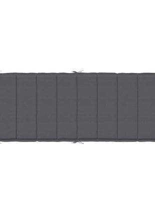 Ligbedkussen 186x58x4 cm stof gemêleerd antracietkleurig