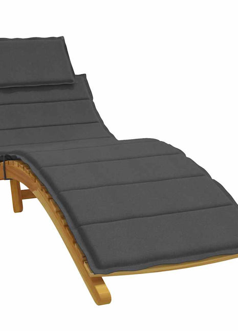 Ligbedkussen 186x58x4 cm stof gemêleerd antracietkleurig