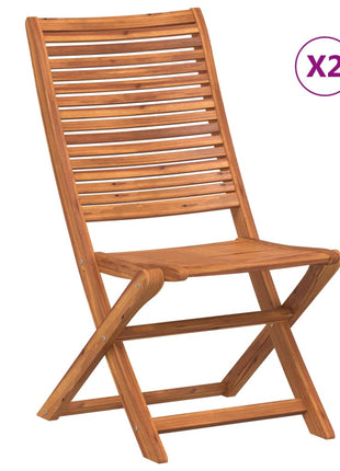 Tuinstoelen inklapbaar 2 st massief acaciahout