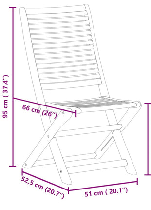 Tuinstoelen 4 st inklapbaar massief acaciahout