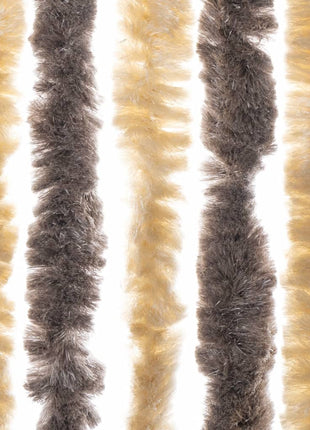 Vliegengordijn 56x185 cm chenille donkerbruin en beige