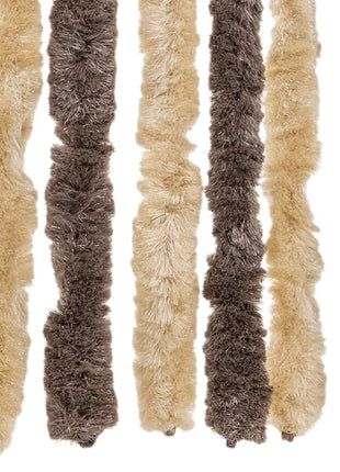 Vliegengordijn 56x185 cm chenille donkerbruin en beige