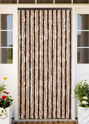 Vliegengordijn Chenille Beige En Lichtbruin