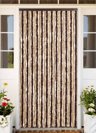 Vliegengordijn Chenille Beige En Lichtbruin