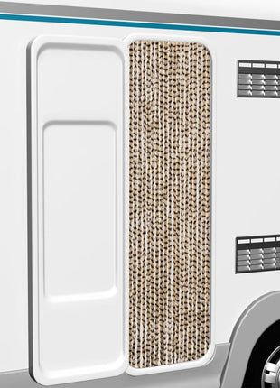 Vliegengordijn Chenille Beige En Bruin