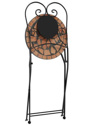 Bistrostoelen 2 st inklapbaar keramiek terracottakleurig