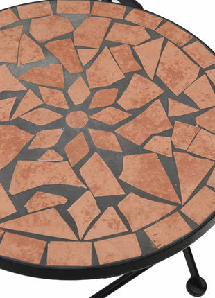 Bistrostoelen 2 st inklapbaar keramiek terracottakleurig