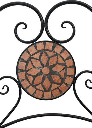 Bistrostoelen 2 st inklapbaar keramiek terracottakleurig