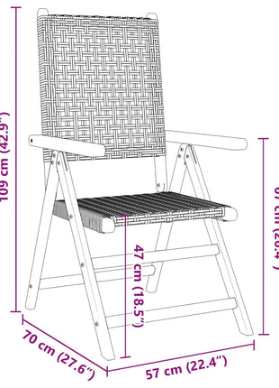 Tuinstoelen 2 st massief acaciahout en poly rattan beige