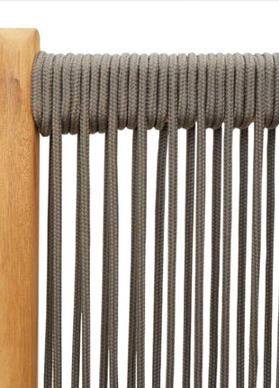 Tuinstoelen 2 st massief acaciahout en polypropeen grijs