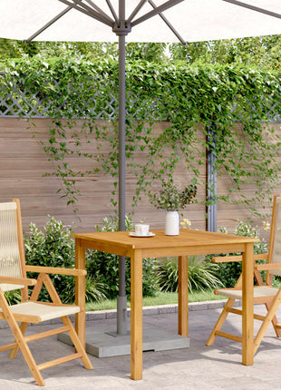 Tuinstoelen 2 st massief acaciahout en polypropeen beige