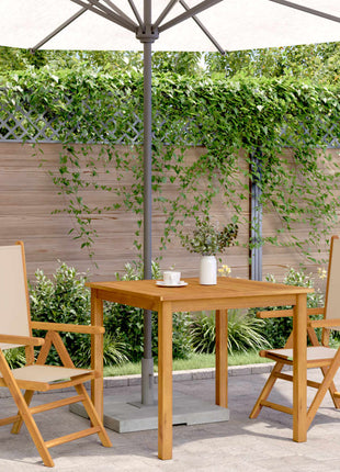 Tuinstoelen 2 st massief acaciahout en stof beige