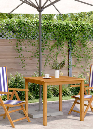 Tuinstoelen 2 st massief acaciahout en stof blauw en wit