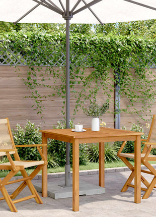Tuinstoelen 2 st massief acaciahout en polypropeen beige