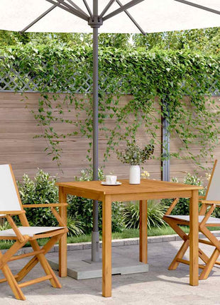 Tuinstoelen 2 st inklapbaar acaciahout en stof crèmewit