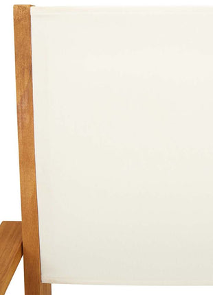 Tuinstoelen 2 st inklapbaar acaciahout en stof crèmewit