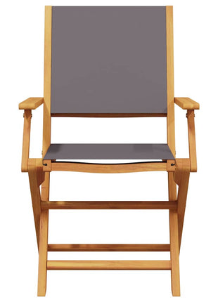 Tuinstoelen 2 st inklapbaar acaciahout en stof antracietkleurig