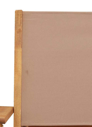 Tuinstoelen 2 st massief acaciahout en stof taupe
