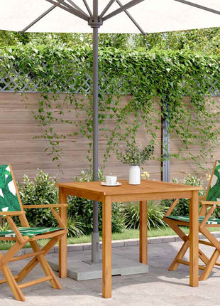 Tuinstoelen 2 st bladpatroon massief acaciahout en stof