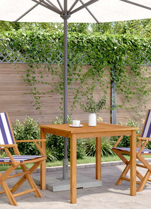 Tuinstoelen 2 st massief acaciahout en stof blauw en wit