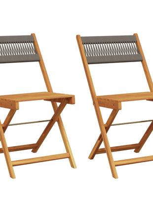 Bistrostoelen 2 st massief acaciahout en touw grijs
