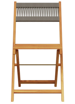 Bistrostoelen 2 st massief acaciahout en touw grijs