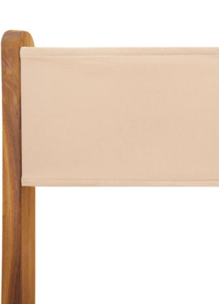 Bistrostoelen 2 st massief acaciahout en stof beige