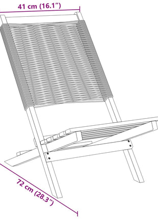Tuinstoelen 2 st massief acaciahout en polypropeen zwart