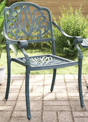 Tuinstoelen 2 st gietaluminium groen