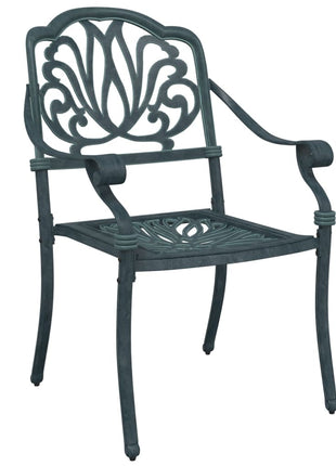 Tuinstoelen 2 st gietaluminium groen