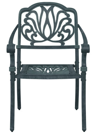 Tuinstoelen 2 st gietaluminium groen