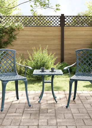 Tuinstoelen 2 st gietaluminium groen