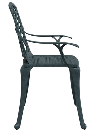Tuinstoelen 2 st gietaluminium groen