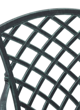 Tuinstoelen 2 st gietaluminium groen