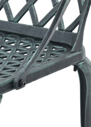 Tuinstoelen 2 st gietaluminium groen