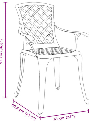 Tuinstoelen 2 st gietaluminium groen