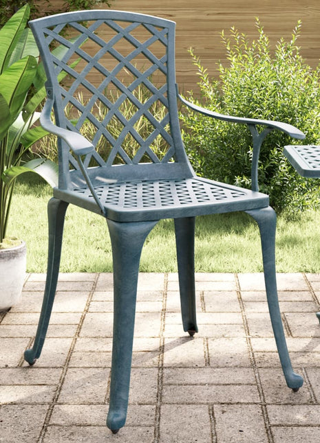 Tuinstoelen 2 st gietaluminium groen