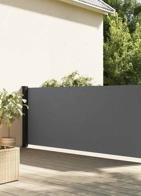 Windscherm uittrekbaar 120x500 cm antracietkleurig