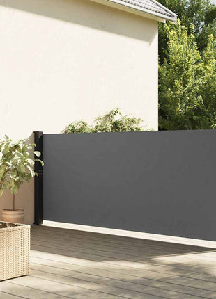 Windscherm uittrekbaar 120x600 cm antraciet
