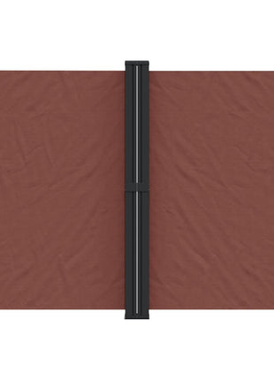 Windscherm uittrekbaar 180x600 cm bruin
