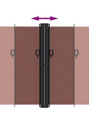 Windscherm uittrekbaar 180x600 cm bruin