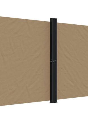 Windscherm uittrekbaar 200x600 cm taupe
